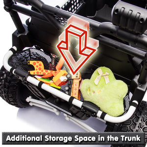 24V 2 Seater XXL Kids UTV Ride On Car with Remote Control 4WD Off Road Electric Vehicle Ride On Toy Car (White)