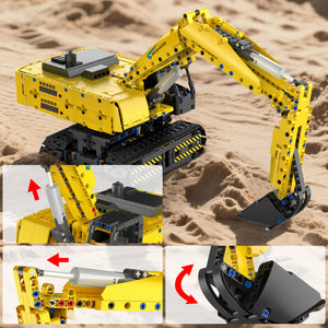 RC Excavator Technique Building Sets for Boys,15061 RC Construction Vehicles Toy with APP Remote Control Building Blocks, STEM