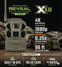 Load image into Gallery viewer, TACTACAM Reveal X 3.0 Cellular Trail Camera + LiPo Battery &amp; Solar (2PK)
