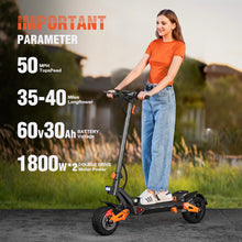 Load image into Gallery viewer, Electric Scooter for Adults, 55 Mph, 14&quot; Tires, 75 Miles Range, 8000W Motor, 60V 38Ah Battery, Folding E-Scooter with Dual Motor/Suspension/Chargers
