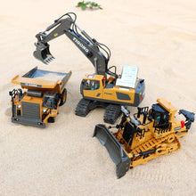 Load image into Gallery viewer, RC Bulldozer Toys for Boys, Construction Remote Control Bulldozer with Metal bulldozing Shovel Lights/Sounds

