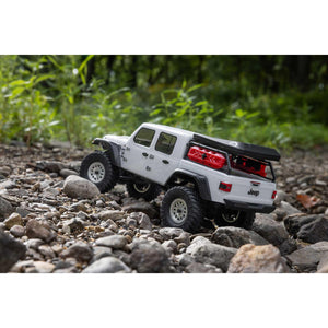 RC Truck SCX24 Jeep Gladiator 4 Wheel Drive Rock Crawler Brushed RTR Nothing Needed to Complete Ready-to-Run White