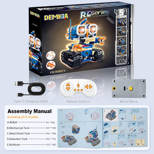 5in1 STEM Robot Building Kit, 560 PCS APP/Remote Control Mech RC Robotics for Kids Ages 8-12, Science Kit Coding Robots
