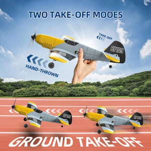 RC Plane 3 Channel BF-109 Remote Control Airplane Fighter Toys,2.4GHz 6-axis Gyro Stabilizer RTF Glider Aircraft Plane with 2 Batteries