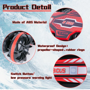 Amphibious RC Car, 2.4GHz Off-Road Stunt Truck, All Terrain 4WD Remote Control Toy, Land Water Vehicle with 360° Rotation for Kids (Red)