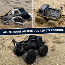 Load image into Gallery viewer, Amphibious Remote Control Car for Kids, 1:16 RC Trucks 4WD Offroad All Terrain, DIY Pick-up Toys Waterproof Monster Truck,60Mins+ Play Time
