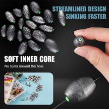 Load image into Gallery viewer, Poen 76 Pcs Egg Sinkers Fishing Kit, 1/4oz, 3/8oz, 1/2oz, 3/4oz,1oz

