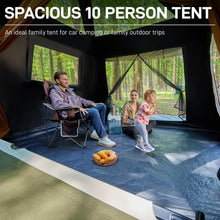 Load image into Gallery viewer, EVER ADVANCED 10 Person Camping Blackout Design Tent
