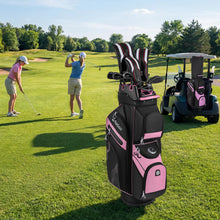 Load image into Gallery viewer, Tangkula Golf Cart Bag, 14-Way Full Length Dividers, Pink
