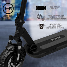 Load image into Gallery viewer, Pro Series Boss Dual Motor Foldable Electric Scooter with 1,600W Motor, 28 mph Max Speed, 10” Self-Sealing Tubeless Tires, and 40 Mile Range
