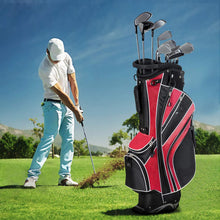 Load image into Gallery viewer, Mayjooy Golf Stand Bag, Portable Carry Golf Bag w/Ergonomic Dual Straps &amp; 6 Way Top Divider, Lightweight Carry Organizer Pocket w/Umbrella Ring, Ideal for Men &amp; Women (Red)
