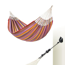 Load image into Gallery viewer, LA SIESTA® Flora Classic Cotton Hammock &amp; Wall Mount Kit for Walls Ceilings &amp; Square Beams - Indoor Outdoor Hammock Bed, Portable Hammock, 2 Person Hammock - Extra Large King Hammock, Flowers
