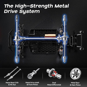 1/14 Brushless RC Cars for Adults, Max 42mph Oil Shock Absorber Electric 4WD High-Speed RC Car, Remote Control car for Adults RC Truck