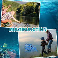 Load image into Gallery viewer, Windyun 3 Pcs Folded Fish Trap Includes Landing Net with Telescoping Pole Handle Cylindrical Hexagon Bait Bag Rope Bait Traps for Fishing Crab Crawfish Shrimp Lobster Accessories
