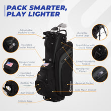 Load image into Gallery viewer, Sturdum 14 Way Golf Stand Bag with Rubber T-Lock and Phone Charger Pocket
