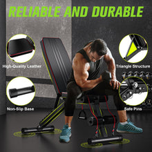 Load image into Gallery viewer, FitinOne Adjustableb Weight Bench for Home Gym, Foldable Bench Press for Full Body Workout, 660 lbs Incline Decline Bench with Fast Folding

