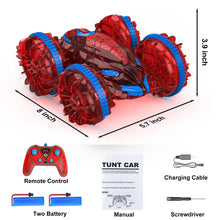 Load image into Gallery viewer, Amphibious Remote Control Car for Kids with LED Lights, RC Boats for Boys Age 6 7 8 9 10 11 12, 2.4GHz 4WD Spide RC Stunt Car
