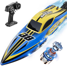 Load image into Gallery viewer, Brushless RC Boat 30+MPH, Big Remote Control Boats for Adults and Kids, Fast Racing Boat with Self-Righting, LED Lights
