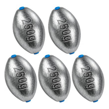 Load image into Gallery viewer, Alwonder Egg Sinkers Fishing Weights, Oval Lead Fishing Weights Sinkers Bass Fishing Casting Egg Sinker Saltwater Freshwater Weight Terminal Tackle 8oz - 5pcs
