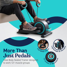 Load image into Gallery viewer, Cubii Total Body Under Desk Elliptical Bike with Built-in Upper Body Resistance Bands | Seated Exercise Machine - Arms + Legs Workout for Seniors &amp; All Ages, 12 Resistance Levels, LCD Display
