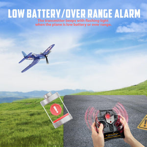 RC Planes for Adults, 4 Channel RTF F4U Corsair RC Airplanes Fighters with 6-Axis Gyro, 3 Flight Modes and One-Key Aerobatic