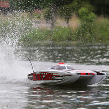 Load image into Gallery viewer, Pro Boat RC Blackjack 42&quot; 8S Brushless Catamaran RTR Battery and Charger Not Included White/Red
