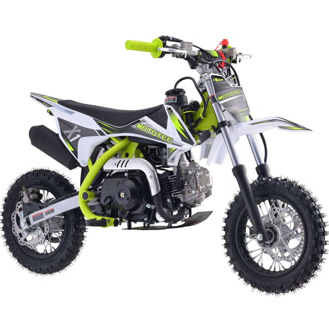 110cc 4-Stroke Gas Dirt Bike Green, 56x25x34, (MT-DB-X1-110cc_Green)