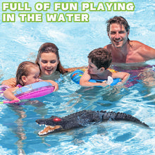 Load image into Gallery viewer, RC Crocodile Boat,2.4GHz Alligator with Glowing Eyes, RC High Simulation Crocodile RC Boat Lake &amp; Pool Toy, USB Rechargeable
