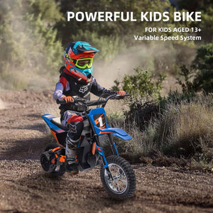 Kids Ride on Motorcycle,24V Electric Car for Kids,13.6MPH Max Electric Dirt Bike with Variable Speed (24V, Blue)