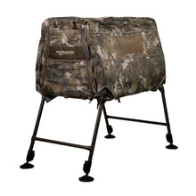 Load image into Gallery viewer, Momarsh Invisi Lab Dog Blind for Waterfowl Hunting | Adjustable Pet Blind for Dry or Wet Land Hunting &amp; Training | Water Resistant Shell with Mesh Draining Bottom | Optifade Timber
