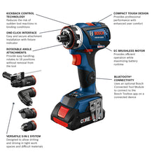 Load image into Gallery viewer, BOSCH GXL18V-270B22 18V Brushless 2 Tool Combo Kit with 5-in-1 Flexiclick Cordless Drill Driver and StarlockPlus Oscillating Multi Tool (Tool Set Includes: CORE18V Battery, Charger &amp; Attachments)
