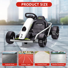 Load image into Gallery viewer, 24V 9Ah Kids Ride On Go Kart Toy, High Speed 8MPH Drifting Car with Powerful Motors, Large Seat, Slow Start Function, High/Low Speed
