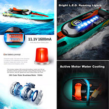 Load image into Gallery viewer, Tornado High Speed RC Boat, Brushless Motor 40+mph Sport Racing Yacht, ABS ESC Servo RTR Deep-V Racer Watercraft
