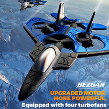 Load image into Gallery viewer, RC Fighter Airplane丨F-22 Raptor Mini Drone Remote Control Jet Plane Stunt Drone for Adults &amp; Kids Toy with Light Gift for Kids Beginner
