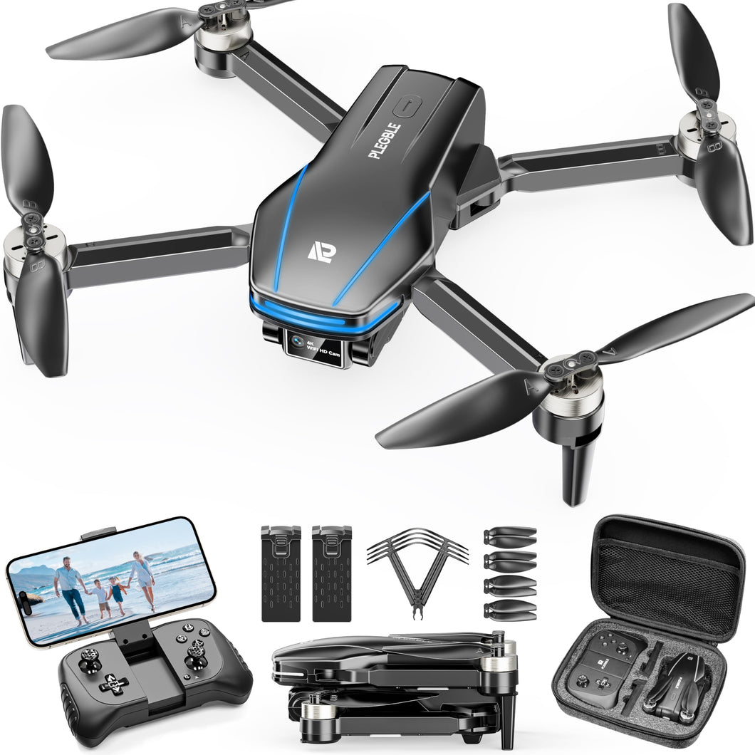 Drone with Camera 4K for Kids Adults, Brushless Motor Mini Foldable RC Drones with Propeller Guards for Beginners, One Key Take Off/Land