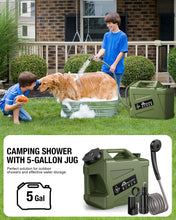 Load image into Gallery viewer, Widitn Portable Camping Shower with Water Jug 5-Gal Jug Powerful Spray
