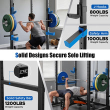 Load image into Gallery viewer, Sportsroyals Squat Rack, LAT Power Cage, Power Rack Multi-Function with Pulley System and Training Attachments for Home Gym
