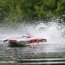Load image into Gallery viewer, Pro Boat RC Blackjack 42&quot; 8S Brushless Catamaran RTR Battery and Charger Not Included White/Red
