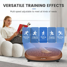 Load image into Gallery viewer, EILISON FitMaxx 3D XL Vibration Plate Exercise Machine - Whole Body Workout Vibration Platform w/Loop Bands - Lymphatic Drainage Machine for Weight Loss, Shaping, Recovery (Fitmaxx Brown, 818)
