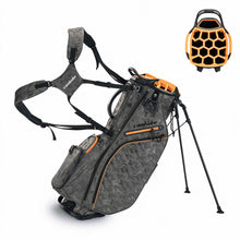 Load image into Gallery viewer, Camboke 15-Way Golf Stand Bag, Lightweight Golf Bag with Full-Length Dividers&amp;Rubber Top, Golf Club Carry Bag with Cooler Pocket, Dual Strap, Rain Hood for Men Women (Camo/Orange)
