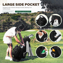 Load image into Gallery viewer, uniHimal Lightweight 7-Way Golf Stand Bag for Men &amp; Women (Black)
