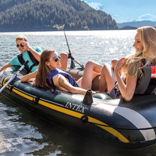 Load image into Gallery viewer, INTEX Seahawk 3-Person Inflatable Fishing Boat Set with Oars and Pump

