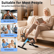 Load image into Gallery viewer, RYGEO Folding Pedal Exerciser Mini Exercise Bike Under Desk Bike - Blue

