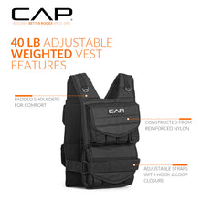 Load image into Gallery viewer, CAP Barbell Adjustable Weighted Vest, 40 Lb
