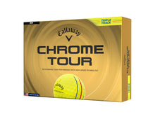 Load image into Gallery viewer, Callaway Golf Chrome Tour 2026 Golf Balls(Yellow Triple Track,One Dozen)
