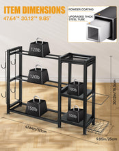 Load image into Gallery viewer, FHXZH 3-Tier Dumbbell Rack Stand Only - Adjustable Weight Rack for Home Gym -(Black)

