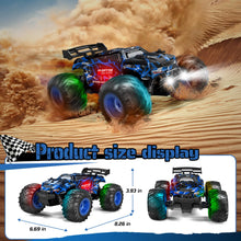 Load image into Gallery viewer, Remote Control Car, 1:18, All-Terrain Remote Control Truck with Headlight and Bodylight, 2WD, 20KM/H, PVC Shell, 2.4GHz, Rechargeable
