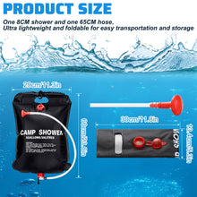 Load image into Gallery viewer, VIHOSE 6 Pcs Solar Shower Bags 5 Gallons/ 20 L Solar Heating
