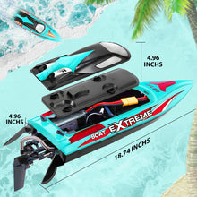 Load image into Gallery viewer, RC Boat, 18 inch Big Brushless Remote Control Boat for Adults and Kids, 55 KPH Large Fast RC Speed Boats - HJ816 Green
