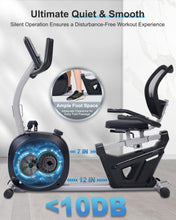 Load image into Gallery viewer, Kawnina Recumbent Exercise Bike, Recumbent Bike for Home with Smart Workout APP -Black
